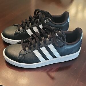 Adidas Classic Black Sneakers with White Stripes